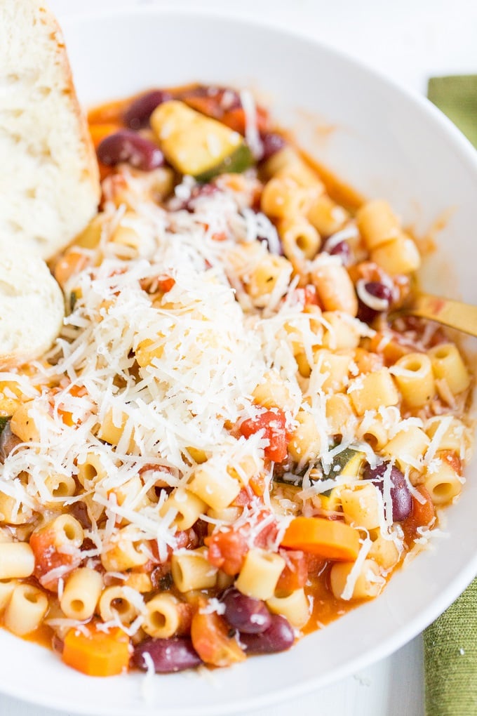 Cheesy Minestrone Soup