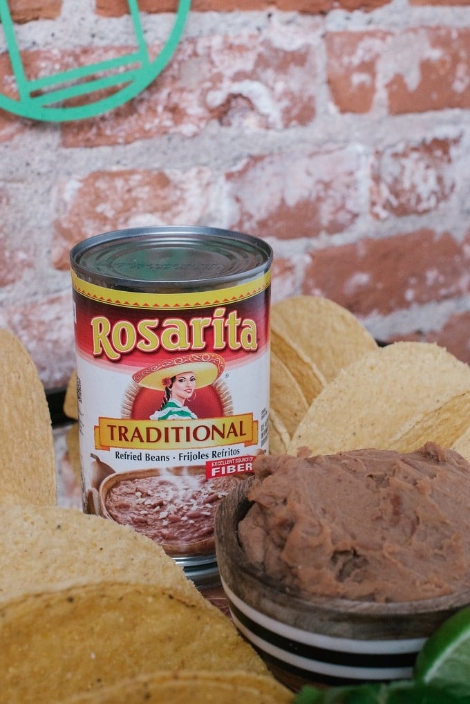 A can of food, with Taco and Rosarita