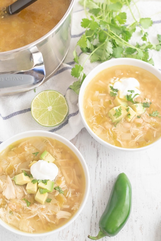 Serving White Bean Chicken Chili