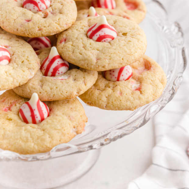 Candy Cane Kiss Cookies - Spaceships and Laser Beams