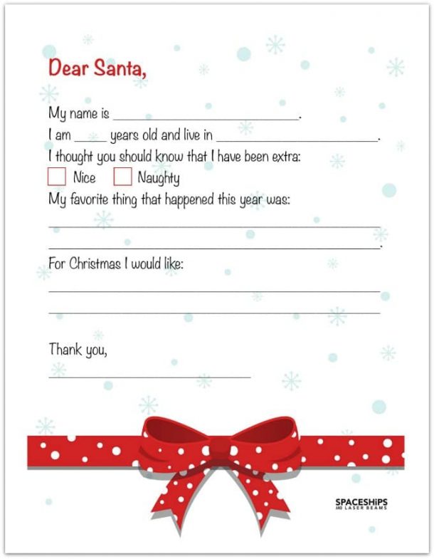 Free Printable Letters Santa Naughty List