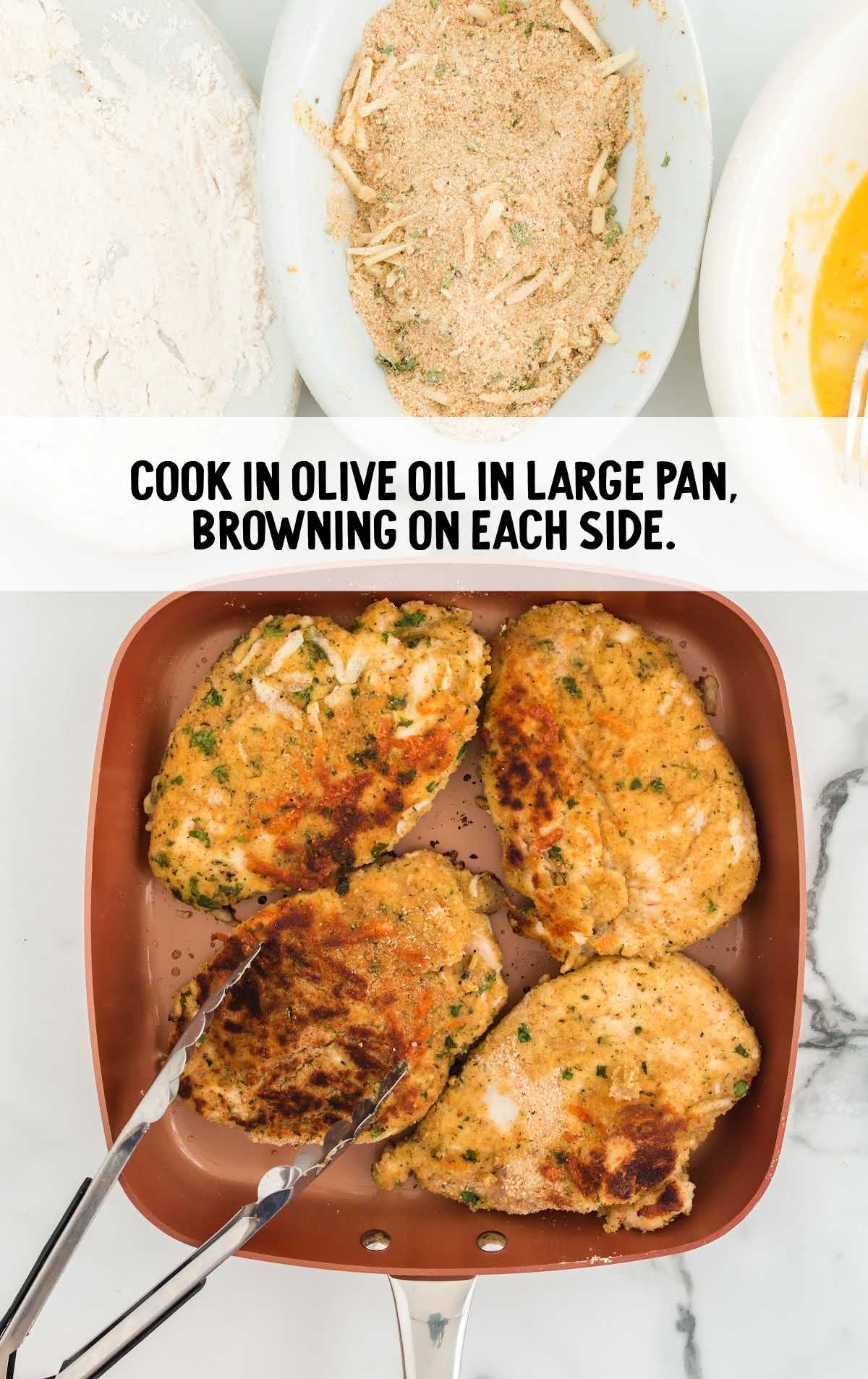chicken cooked in a pan