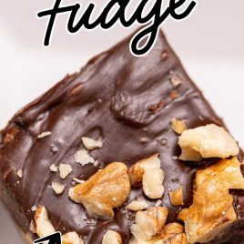 close up shot of Microwave Fudge on a tray