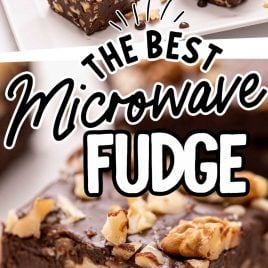 close up shot of Microwave Fudge on a tray