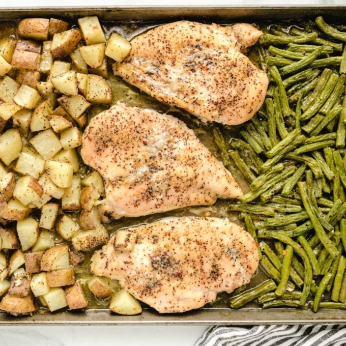 Italian Chicken Sheet Pan Dinner - Spaceships and Laser Beams