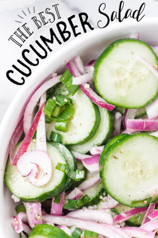 A close up of food, with Salad and Cucumber