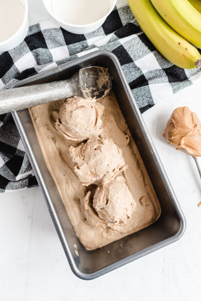 Banana Peanut Butter Dog Ice Cream - Spaceships and Laser Beams