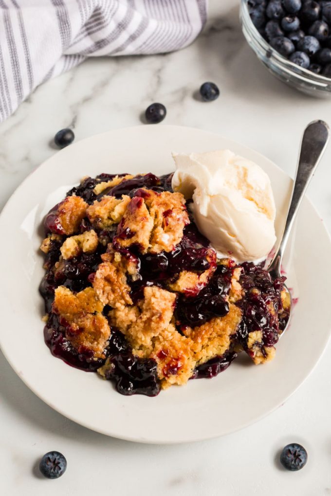 Blueberry Dump Cake - Spaceships and Laser Beams