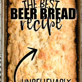 loaf of beer bread from overhead