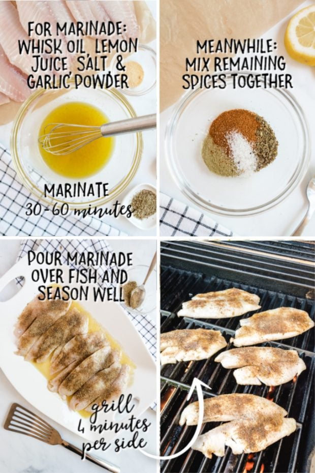 A plate of food and a cup of coffee, with Tilapia and Oil
