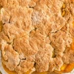A close up of food, with Cobbler and Peach