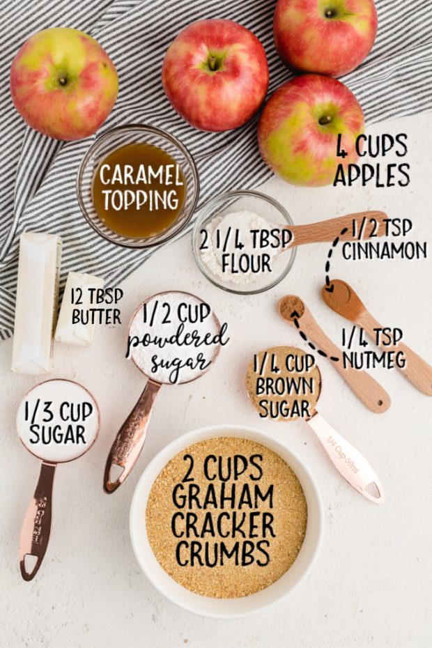 Caramel Apple Bites raw ingredients that are labeled