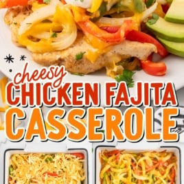 Chicken Fajita Casserole in a baking dish