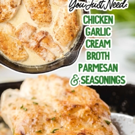 Creamy Garlic Parmesan Chicken in a skillet