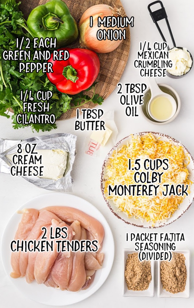 chicken fajita casserole raw ingredients that are labeled