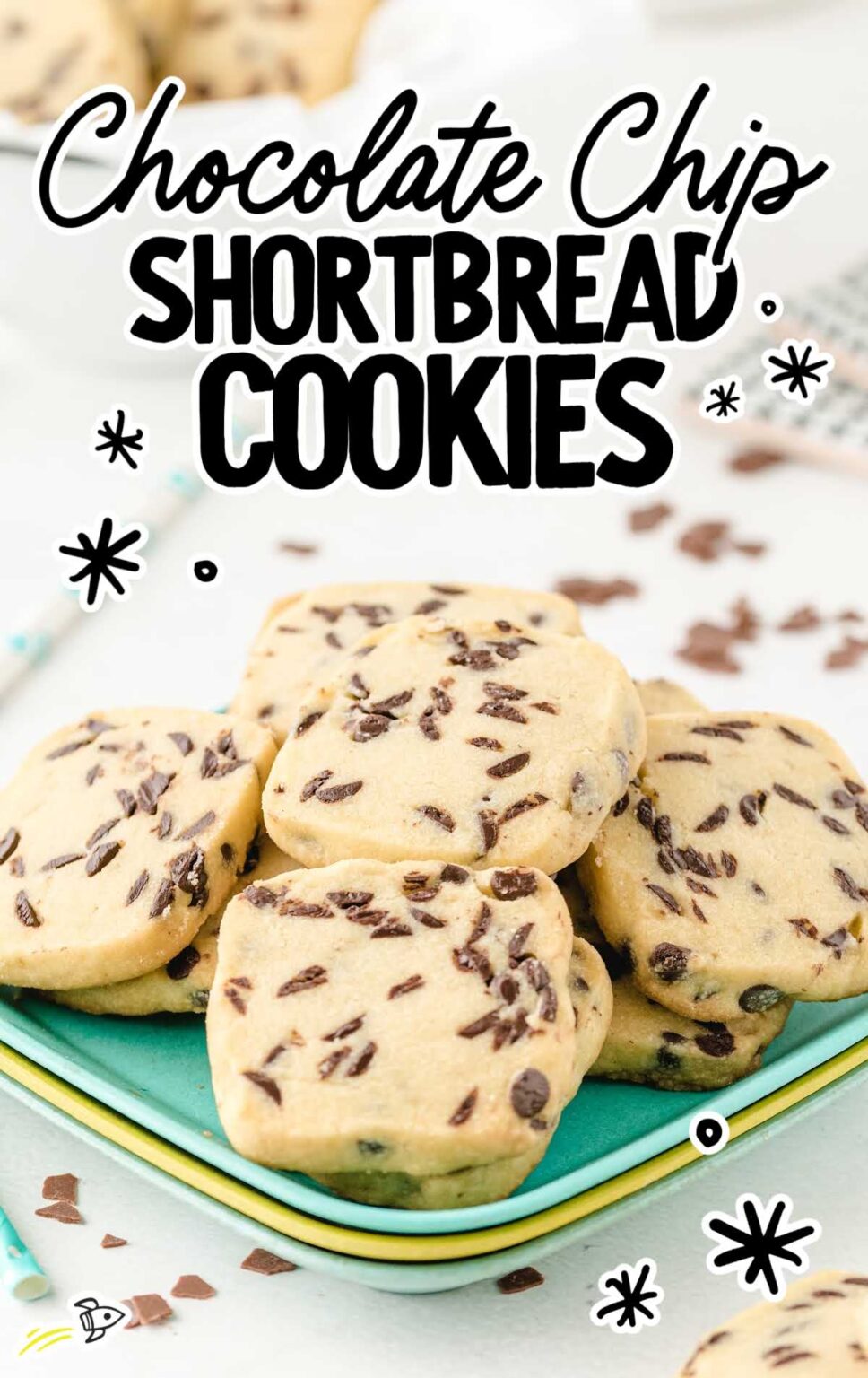 Chocolate Chip Shortbread Cookies - Spaceships And Laser Beams