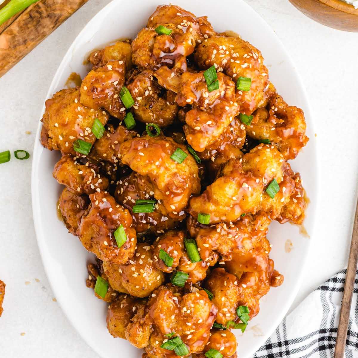 Sticky Sesame Cauliflower - Spaceships and Laser Beams