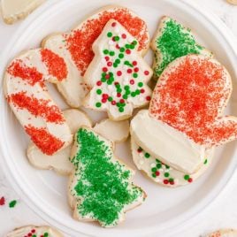 A close up of food on a plate, with Sugar