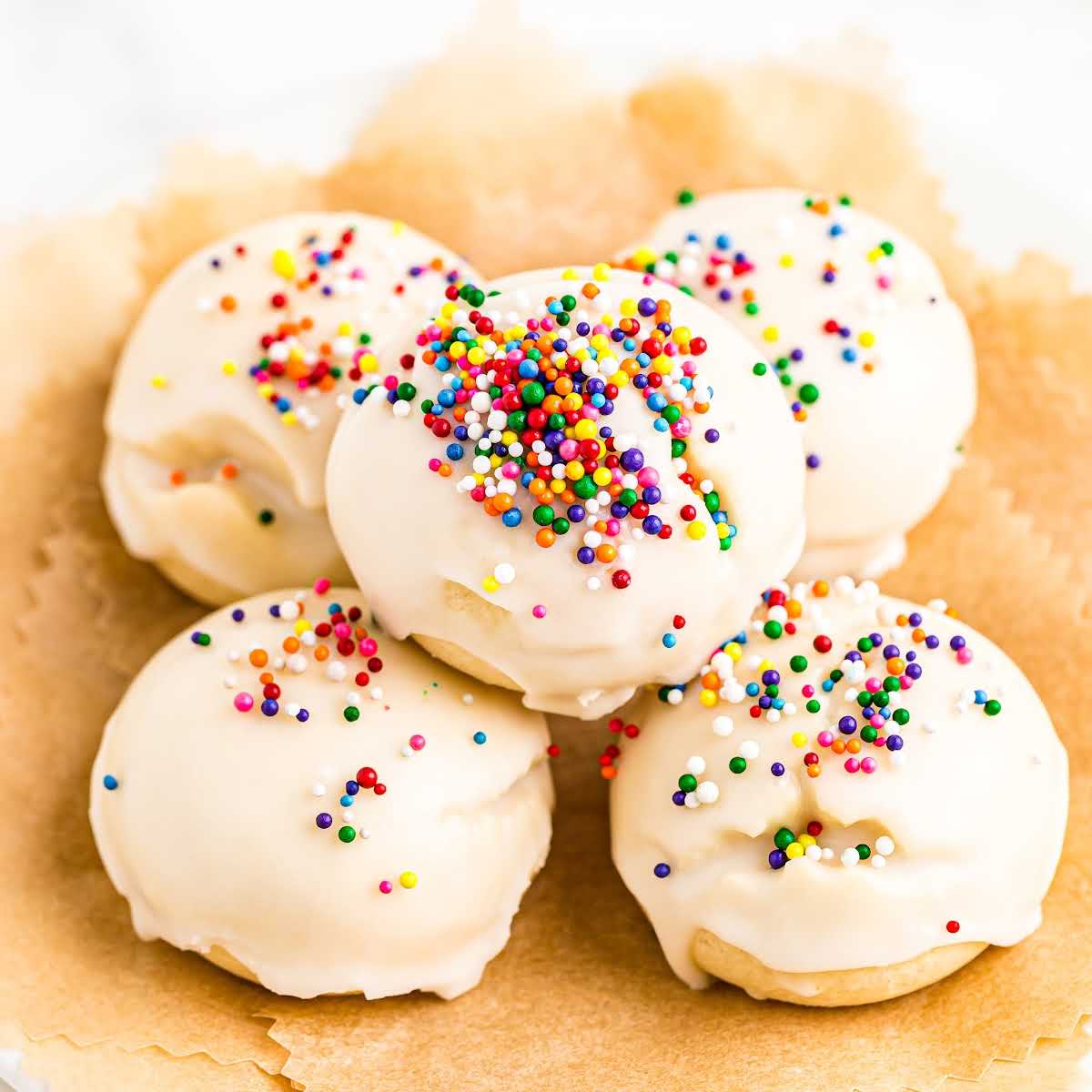 close up shot of a plate of Italian Cookies