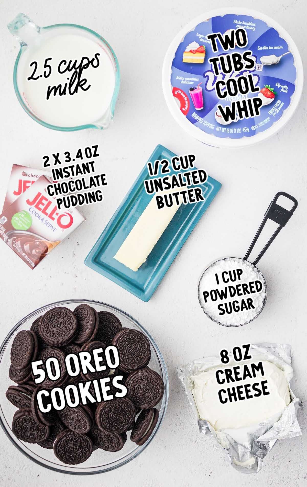 Oreo delight raw ingredients that are labeled