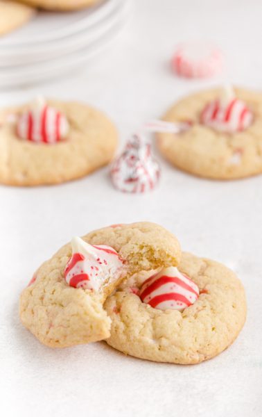 Candy Cane Kiss Cookies - Spaceships and Laser Beams