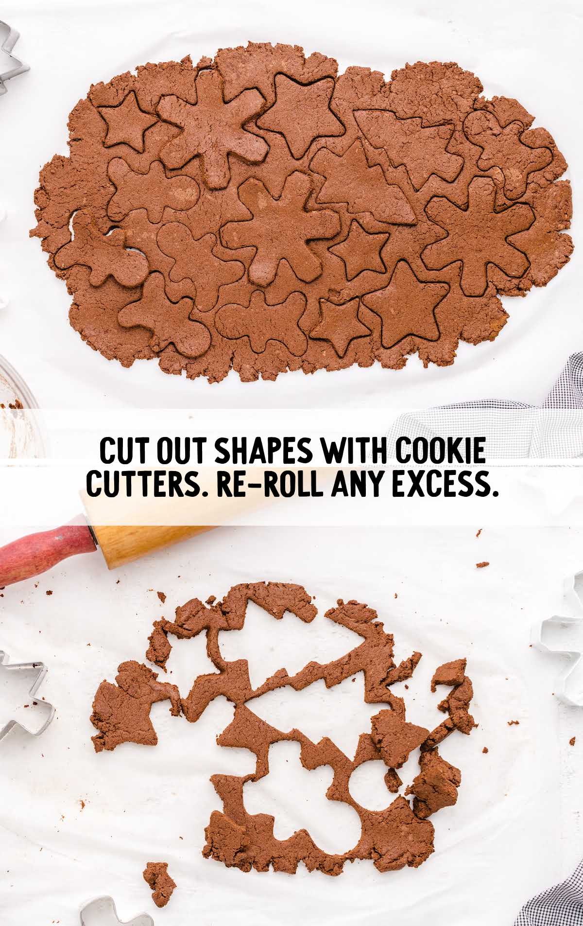 using cookie cutter cut out shapes