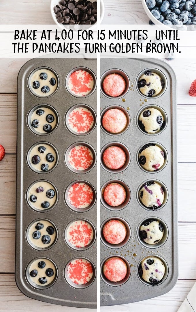 mini pancakes process shot