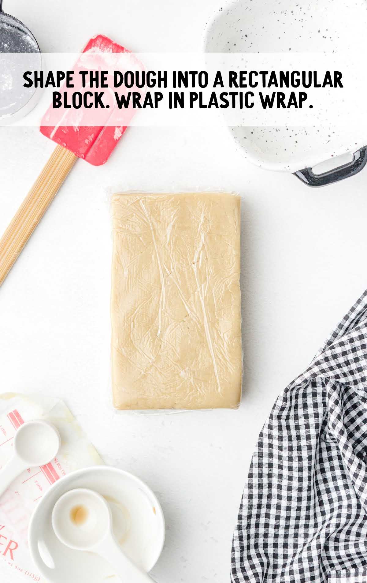 dough shaped into a rectangle 