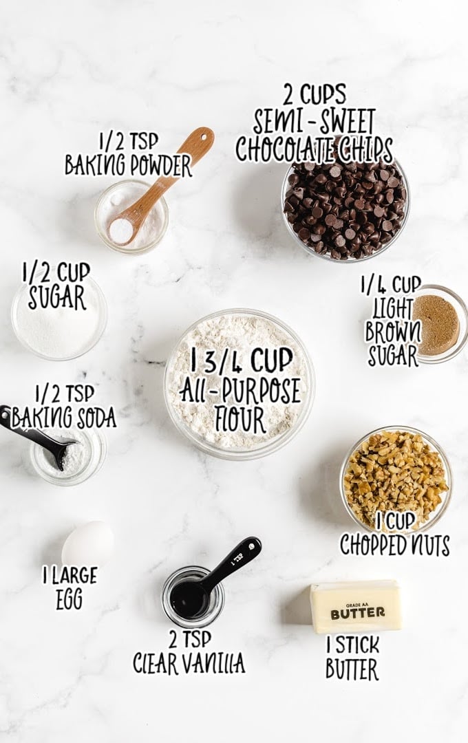 tollhouse chocolate chip cookies raw ingredients that are labeled