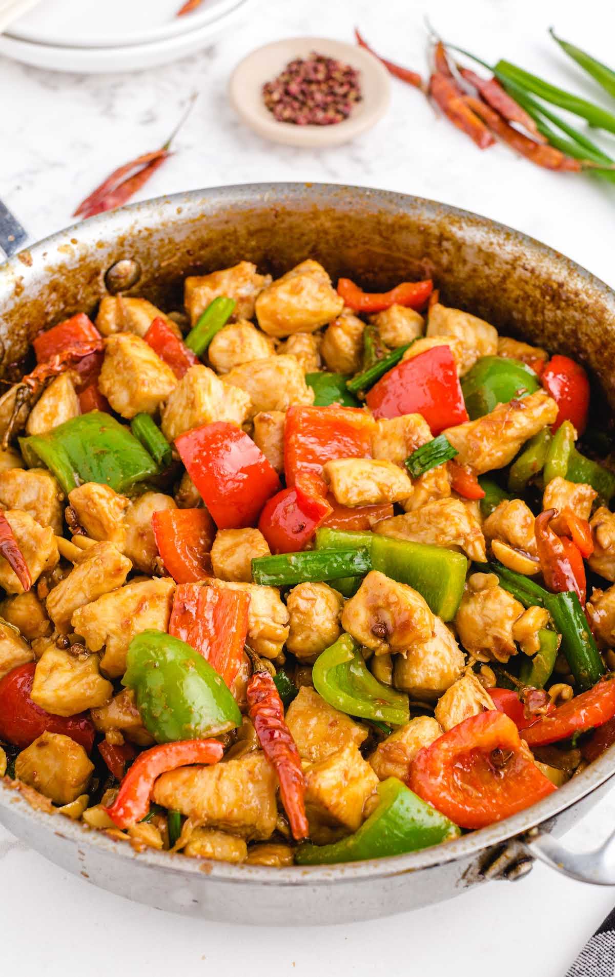 a pot of Kung Pao Chicken