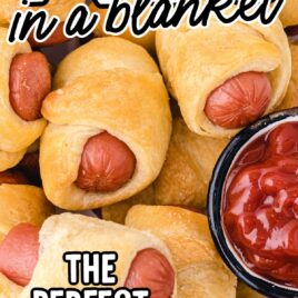 close up shot of multiple Pigs in a Blanket