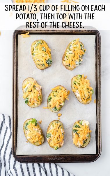 Broccoli and Cheddar Potato Skins - Spaceships and Laser Beams