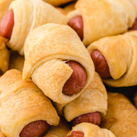 close up shot of pigs in a blanket