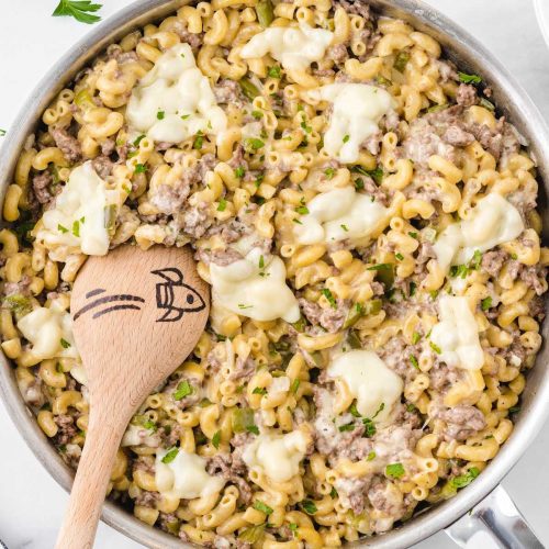 Instant Pot Philly Cheesesteak Pasta - Chase Laughter