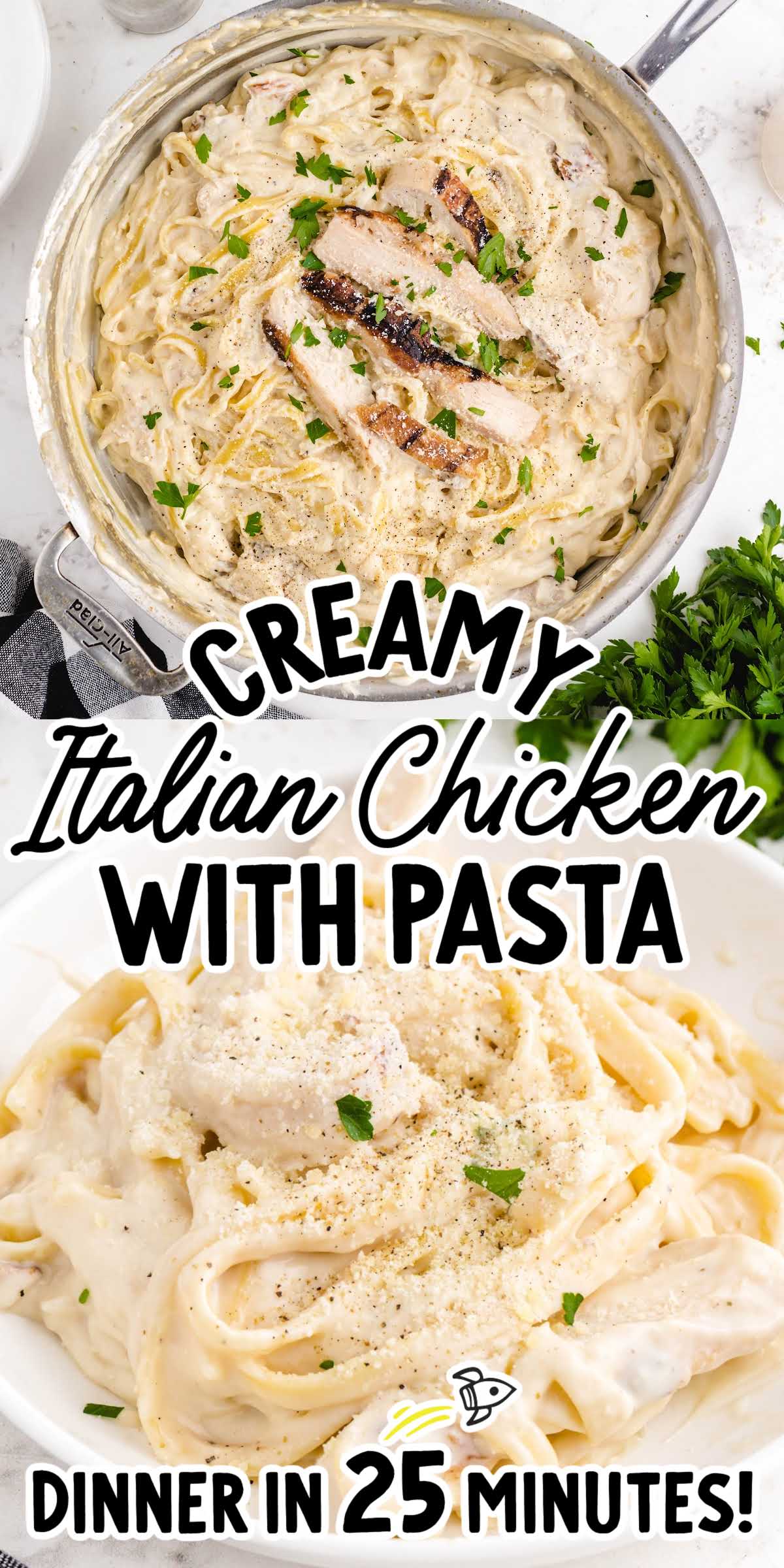 Creamy Italian Chicken With Pasta - Spaceships and Laser Beams