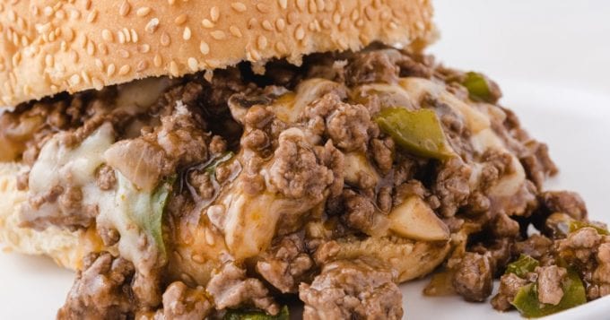 Philly Cheesesteak Sloppy Joes - Spaceships and Laser Beams