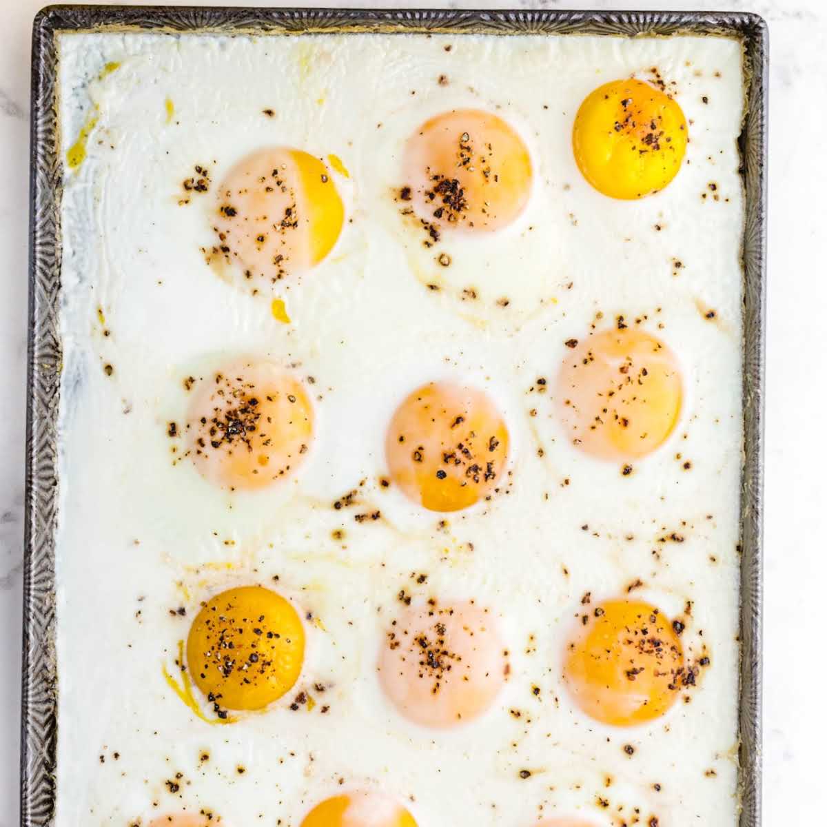 Sheet Pan Fried Eggs Recipe