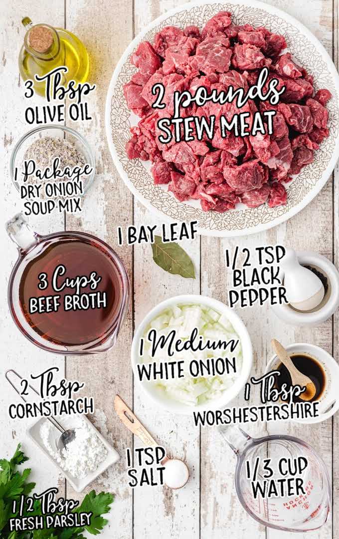 beef tips raw ingredients that are labeled
