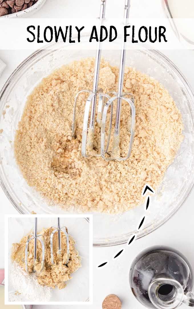 Cookie Dough Ice Cream process shot of ingredients being whisked together in a bowl