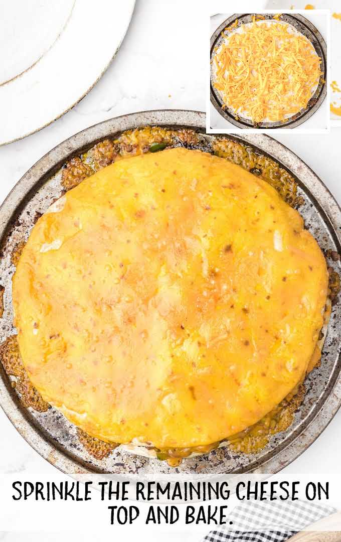 cheese baked on top of the taco pie