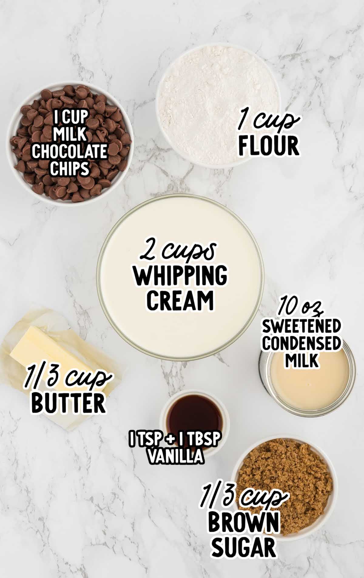 Cookie Dough Ice Cream raw ingredients that are labeled