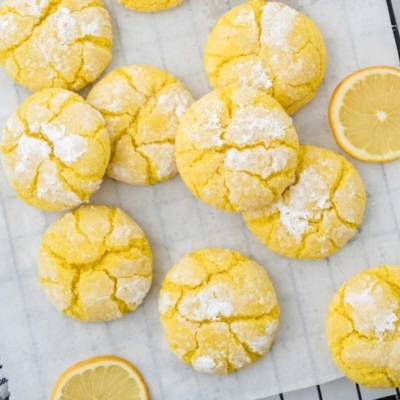 Lemon Crinkle Cookies - Spaceships and Laser Beams