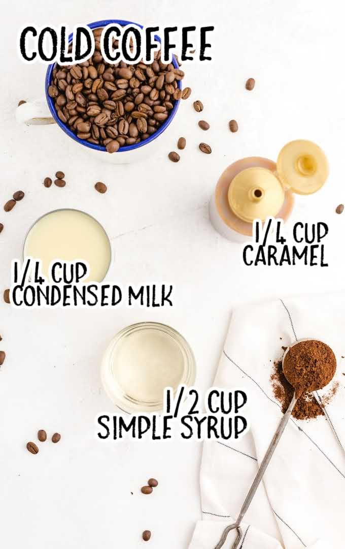 Iced Caramel Macchiato raw ingredients that are labeled
