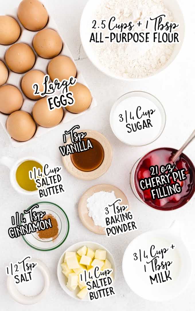 cherry cobbler muffins raw ingredients that are labeled