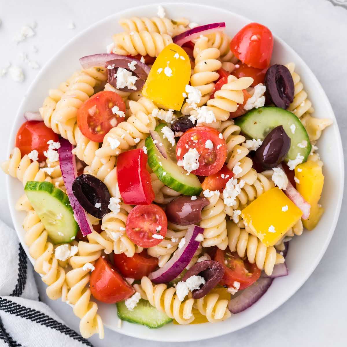 Greek Pasta Salad - Spaceships And Laser Beams