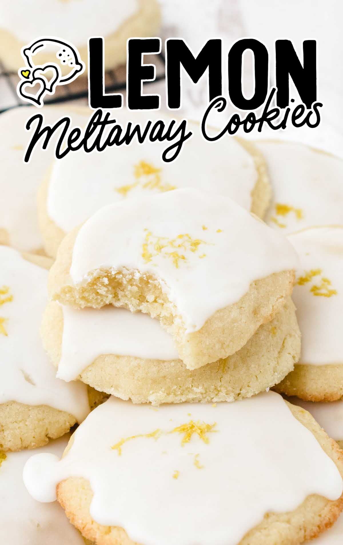 Lemon Meltaway Cookies piled on top of each other