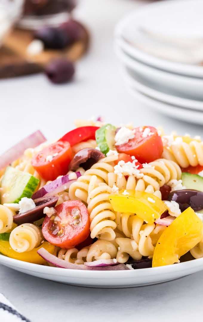 Greek Pasta Salad - Spaceships and Laser Beams