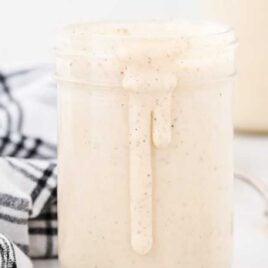 close up shot of Alabama White Sauce in a jar