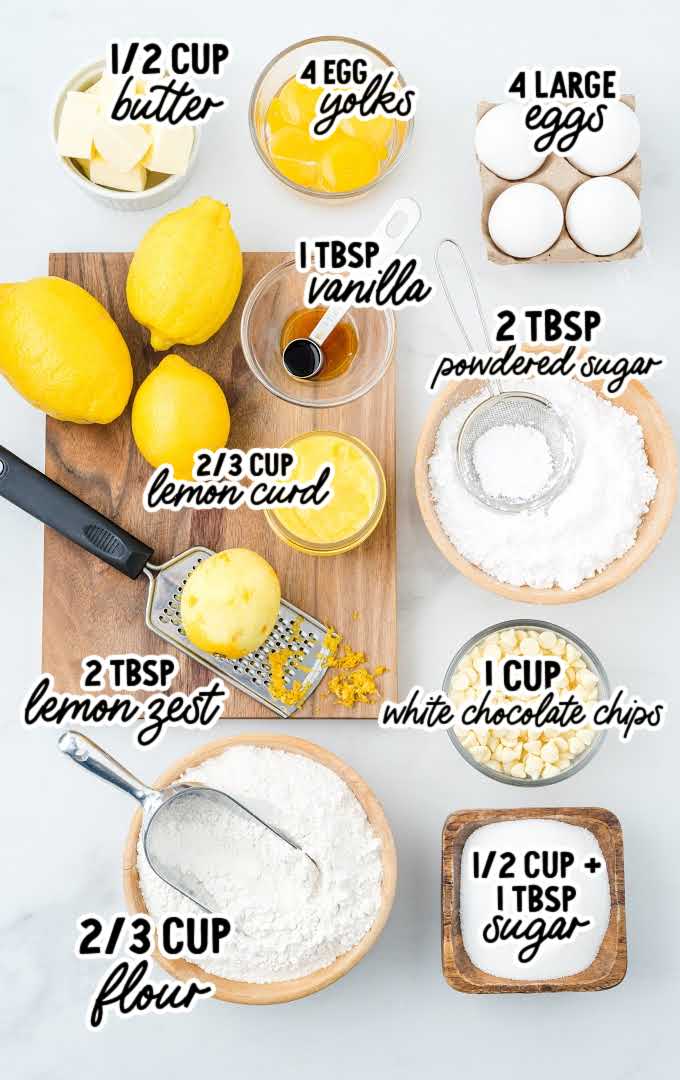 lemon lava cake raw ingredients that are labeled