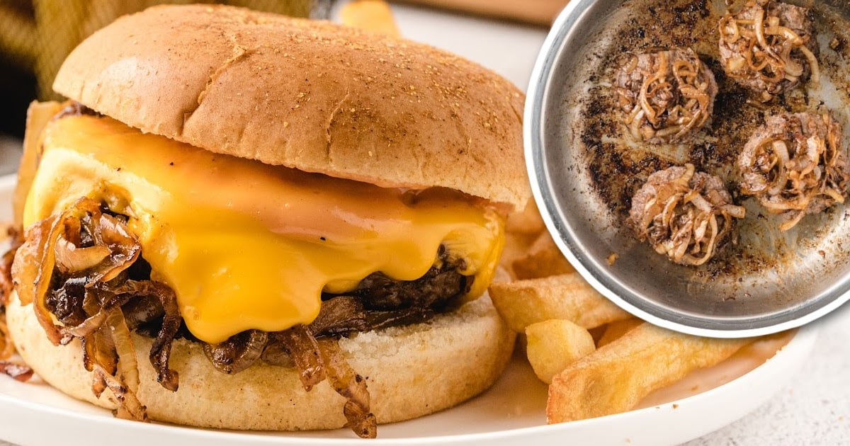 Sheet Pan Oklahoma Fried Onion Burgers